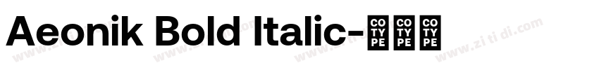 Aeonik Bold Italic字体转换